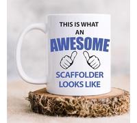 60 Second Makeover Limited This is What an Awesome Scaffolder Looks Like Mug Present Scaffolder Gift Cup Birthday Christmas Scaffolding Accessories Construction Gift