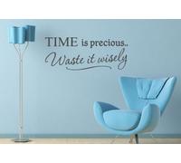 60 Second Makeover Limited Time is Precious Waste It Wisely Wall Sticker Decal Hallway Lounge Kitchen Salon Shop Novelty Gift
