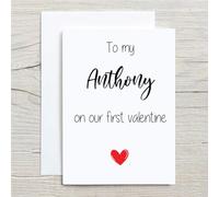 60 Second Makeover Limited To My Any Name On Our First Valentines Red Heart Greeting Card Valentines Day Anniversary Birthday