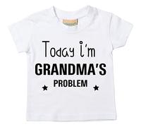 60 Second Makeover Limited Today I'm Grandma's Problem Tshirt Grandma Gifts from Grandchildren Granddaughter Gifts Grand Daughter Grandaughter Grandson Grand Son Granson Granma White - 6-12 Months