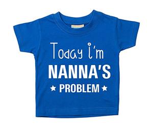 60 Second Makeover Limited Today I'm Nanna's Problem Tshirt Granddaughter Gifts Nanna Birthday Gifts Funny Kids Tshirt Grandson Grandaughter Present Machine Washable Baby Toddler Blue 5-6 Years