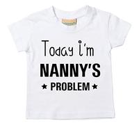 60 Second Makeover Limited Today I'm Nanny's Problem Tshirt Nanny Gifts Granddaughter Gifts Grand Daughter Grandaughter Grandson Granson Grand Son Mothers Day Nannies Present White 12-18 Months
