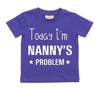 60 Second Makeover Limited Today I'm Nanny's Problem Tshirt Nanny Gifts Granddaughter Gifts Grand Daughter Grandaughter Grandson Granson Grand Son Mothers Day Nannies Present Purple 12-18 Months