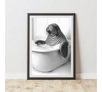 60 Second Makeover Limited Walrus In The Bath Animal Print A3 Size
