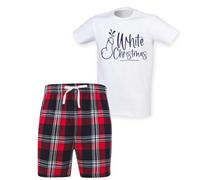 60 Second Makeover Limited White Christmas Tartan Short Mens Pyjamas Set Funny Mens Christmas Pyjamas Christmas+Pajamas Adult Xmas Pjs Pijamas Pjamas