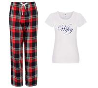 60 Second Makeover Limited Wifey Trouser Pyjama Set Wedding Gifts Bride To Be Gifts For Wife Womens Pyjamas Pjs Pajamas Honeymoon Wedding Present Just Married Red - Medium