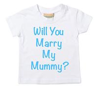 60 Second Makeover Limited Will You Marry My Mummy White Tshirt Blue Text Will You Marry Me Marriage Proposal Ideas for Daddy Son Tshirt Daughter T Shirt Engagement Wedding Proposal - 2-3 Yrs