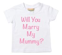 60 Second Makeover Limited Will You Marry My Mummy White Tshirt Pink Text Will You Marry Me Marriage Proposal Ideas for Daddy Son Tshirt Daughter T Shirt Engagement Wedding Proposal - 9-11 Yrs