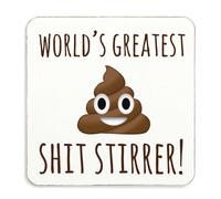 60 Second Makeover Limited World's Greatest Shit Shirrer Cork Back Coaster