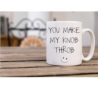 60 Second Makeover Limited You Make My Knob Throb Mug Gifts for Girlfriend Wedding Anniversary for Wife Birthday Presents for Women Coffee Cup Cheeky Coffee Mug