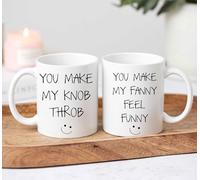 60 Second Makeover Limited You Make My Knob Throb You Make My Fanny Feel Funny Mug Set Valentines Gift Present Anniversary Husband Wife Boyfriend G