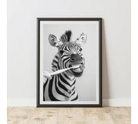 60 Second Makeover Limited Zebra Brushing Teeth Animal Print A4 Size