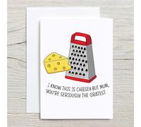60 Second Makeover LimitedI Know It's Cheesy But You're The Gratest Mum Card Mother's Day Birthday Card for Mum Funny Pun Humour Gifts for Women with Envelope