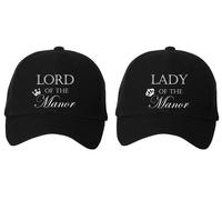 60 SECOND MAKEOVER Lord & Lady Of The Manor Black Caps 60 SECOND MAKEOVER Black One Size