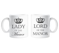 60 Second Makeover Limited Lord of The Manor and Lady of The Manor Mug Set Novelty Cup Gift Present Couples