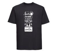 60 SECOND MAKEOVER Men's A Beer In Hand Is Worth 2 In The Cooler T-Shirt in Black | Size: XL 60 SECOND MAKEOVER Black XL