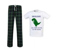 60 SECOND MAKEOVER Men's Barman Dinosaur Pyjama Set in Green | Size: Large 60 SECOND MAKEOVER Green L
