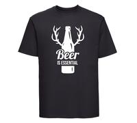 60 SECOND MAKEOVER Men's Beer Is Essential T-Shirt in Black | Size: Small 60 SECOND MAKEOVER Black S