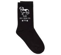 60 SECOND MAKEOVER Men's Beware Crazy Sausage Dog Man Socks in Black 60 SECOND MAKEOVER Black One Size