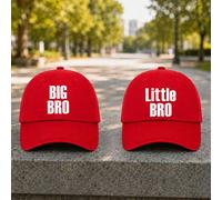 60 SECOND MAKEOVER Men's Big Bro Little Bro Baseball Cap Set in Red 60 SECOND MAKEOVER Red One Size
