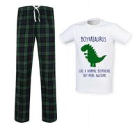 60 SECOND MAKEOVER Men's Boyfriend Dinosaur Pyjama Set in Green | Size: 2XL 60 SECOND MAKEOVER Green 2XL