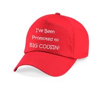 60 SECOND MAKEOVER Men's Boys I've Been Promoted To Big Cousin Baseball Cap in Red 60 SECOND MAKEOVER Red One Size