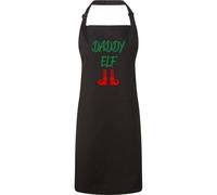 60 SECOND MAKEOVER Men's Daddy Elf Apron in Black 60 SECOND MAKEOVER Black