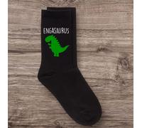 60 SECOND MAKEOVER Men's Engineer Dinosaur Engasaurus Black Calf Socks 60 SECOND MAKEOVER Black One Size