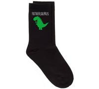 60 SECOND MAKEOVER Men's Fathersaurus Like A Normal Father, But More Awesome Black Calf Socks 60 SECOND MAKEOVER Black One Size