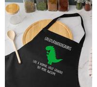 60 SECOND MAKEOVER Men's Great Grandad Dinosaur Apron in Black 60 SECOND MAKEOVER Black