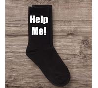 60 SECOND MAKEOVER Men's Help Me Black Calf Socks 60 SECOND MAKEOVER Black One Size