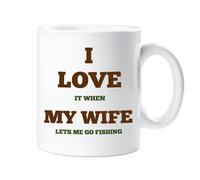 I Love My Wife Fishing Mug 60 SECOND MAKEOVER White One Size