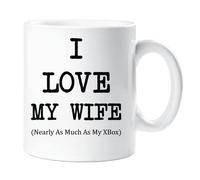 60 SECOND MAKEOVER Men's I Love My Wife Nearly As Much As My XBox Mug in White 60 SECOND MAKEOVER White