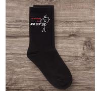 60 SECOND MAKEOVER Men's I'd Rather Be Asleep Black Calf Socks 60 SECOND MAKEOVER Black One Size
