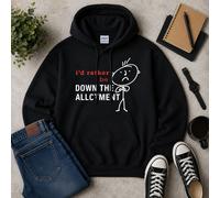 60 SECOND MAKEOVER Men's I'd Rather Be Down The Allotment Hoodie in Black | Size: Small 60 SECOND MAKEOVER Black S