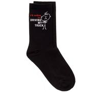 60 SECOND MAKEOVER Men's I'd Rather Be Driving My Truck Black Calf Socks 60 SECOND MAKEOVER Black One Size