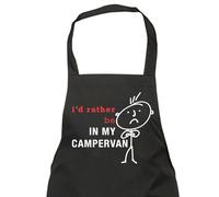 60 Second Makeover Limited Men's I'd Rather Be In My Campervan Black Apron Campervan Gifts For Men BBQ Aprons For Men Fathers Day Present Idea For Motohome Gifts