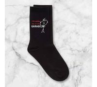 60 SECOND MAKEOVER Men's I'd Rather Be in The Garage Black Calf Socks 60 SECOND MAKEOVER Black One Size