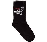 60 SECOND MAKEOVER Men's I'd Rather Be On A Grouse Shoot Black Calf Socks 60 SECOND MAKEOVER Black One Size