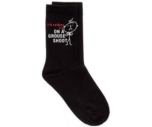 60 SECOND MAKEOVER Men's I'd Rather Be On A Grouse Shoot Black Calf Socks 60 SECOND MAKEOVER Black One Size