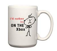 60 SECOND MAKEOVER Men's I'd Rather Be On The Xbox 15oz Mug in White 60 SECOND MAKEOVER White