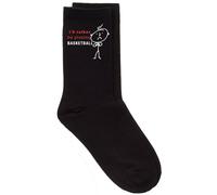 60 SECOND MAKEOVER Men's I'd Rather Be Playing Basketball Black Calf Socks 60 SECOND MAKEOVER Black One Size