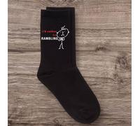 60 SECOND MAKEOVER Men's I'd Rather Be Rambling Black Calf Socks 60 SECOND MAKEOVER Black One Size