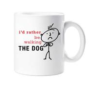 60 SECOND MAKEOVER Men's I'd Rather Be Walking The Dog Mug Cup Gift Dad Husband Fathers Day Friend Birthday Christmas Cup in White 60 SECOND MAKEOVER White