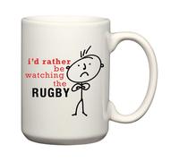 I'd Rather Be Watching The Rugby Man Mug 60 SECOND MAKEOVER White One Size