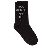 60 SECOND MAKEOVER Men's If Boss's Were Bogeys I'd Pick You Black Calf Socks 60 SECOND MAKEOVER Black One Size