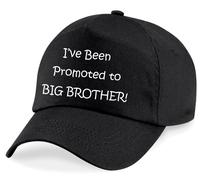 60 SECOND MAKEOVER Men's I've Been Promoted To Big Brother Baseball Cap in Black 60 SECOND MAKEOVER Black One Size