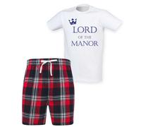 60 SECOND MAKEOVER Men's Lord Of The Manor Pyjama Set in Red | Size: XL 60 SECOND MAKEOVER Red XL