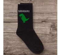 60 SECOND MAKEOVER Men's Mens Barber Dinosaur Barbasaurus Black Socks 60 SECOND MAKEOVER Black One Size