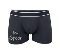 60 SECOND MAKEOVER Men's Mens Black Big Spoon Boxers Shorts | Size: Medium 60 SECOND MAKEOVER Black M